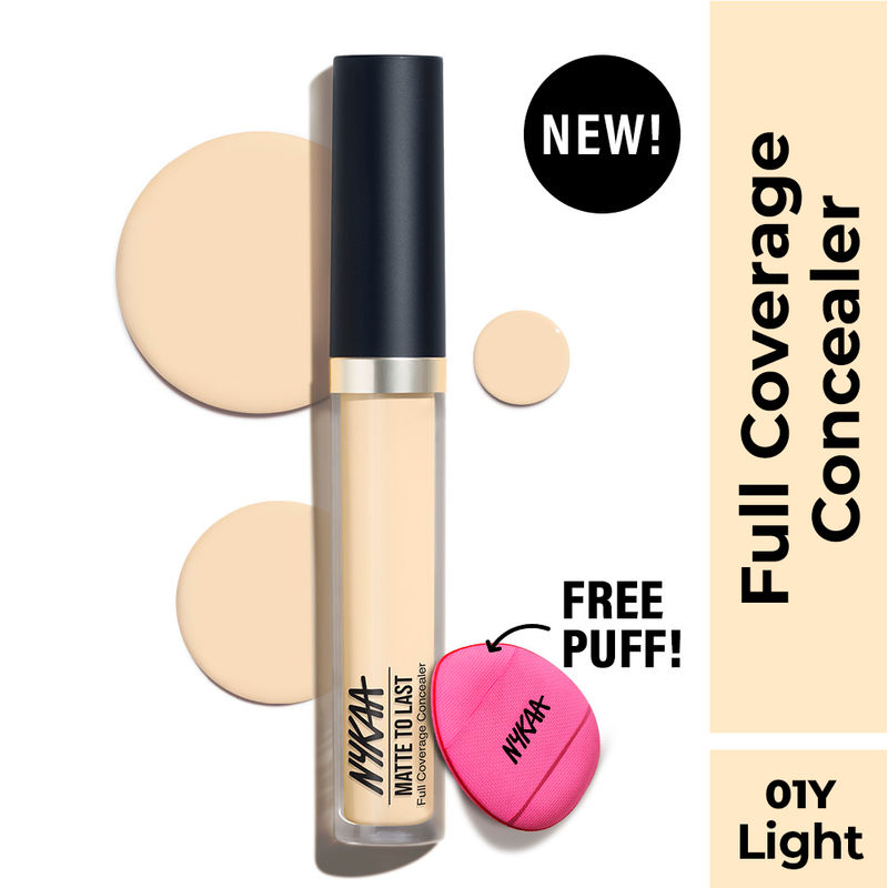 Nykaa Matte To Last Full Coverage Liquid Concealer - 01Y Light