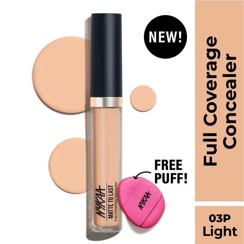 Nykaa Matte To Last Full Coverage Liquid Concealer - 03P Light