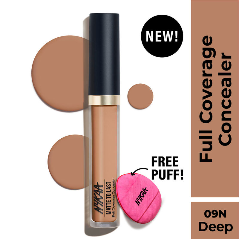 Nykaa Matte To Last Full Coverage Liquid Concealer - 09P Tan