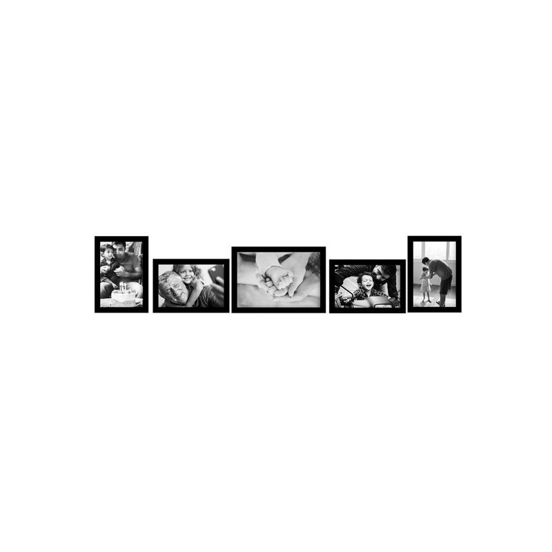 eCraftIndia Memory Wall Collage Photo Frame Set of 5 Photo Frames
