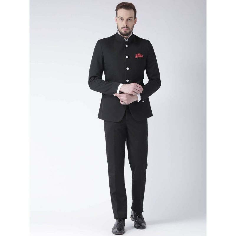 HANGUP Solid Black Coat Suit (40)