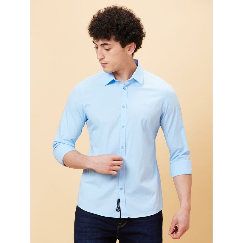 Being Human Light Blue Shirt Full Sleeves Double Collar (3XL)