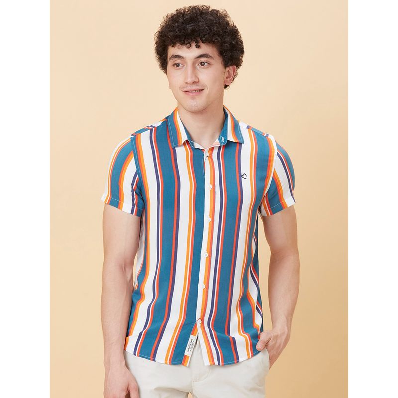 Being Human Multi-Color Shirt Half Sleeves Double Collar (3XL)