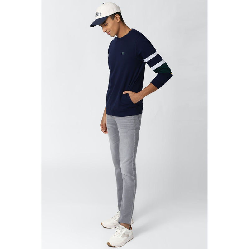 Peter England Jeans Navy Sweatshirt (M)