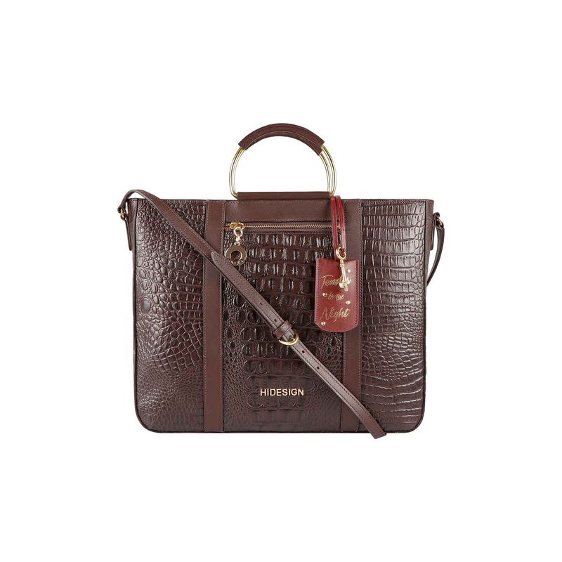 Buy Hidesign Affair 03 Brown Leather Womens Laptop Bag Online
