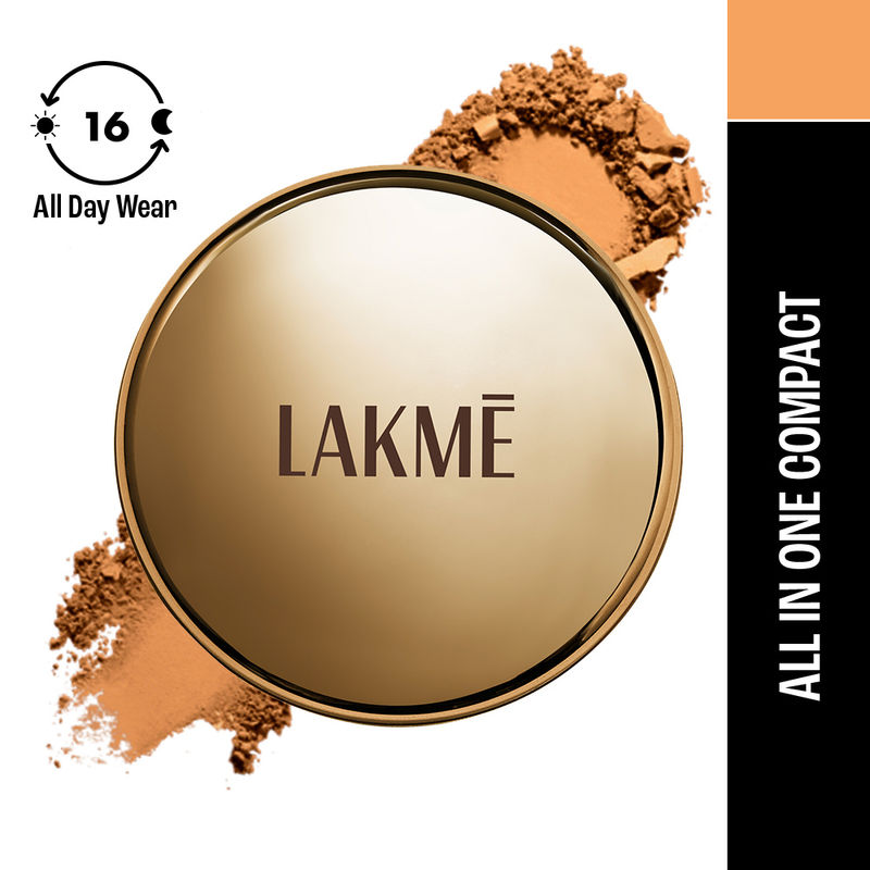 Lakme 9 to 5 Primer + Matte Powder Foundation Compact - Honey Dew