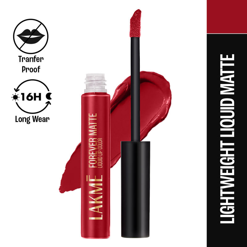 Lakme Forever Matte Liquid Lip Color - Red Revival