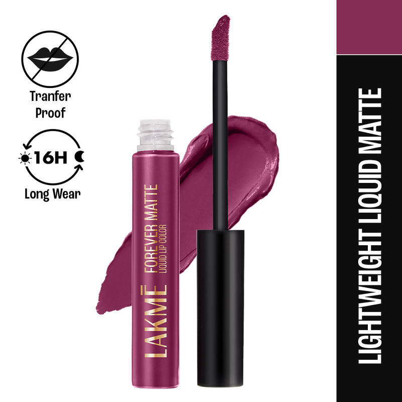 Lakme Forever Matte Liquid Lip Color - Purple Pout