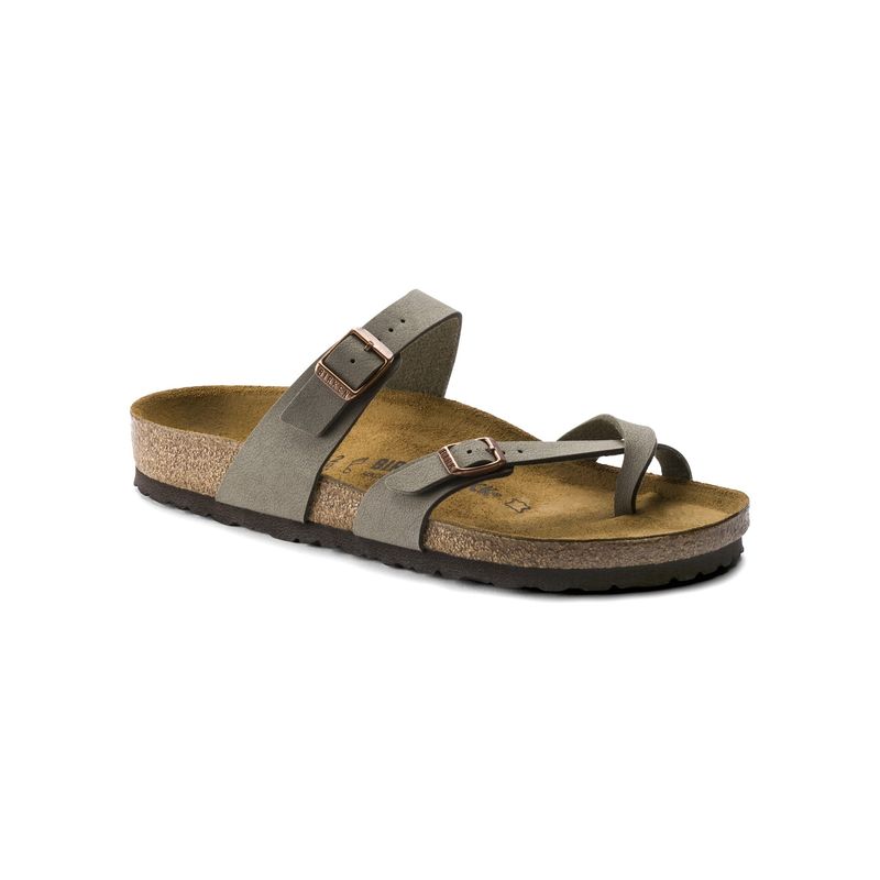 Birkenstock Mayari Unisex Beige Birko-Flor Nubuck Sandals (EURO 44)