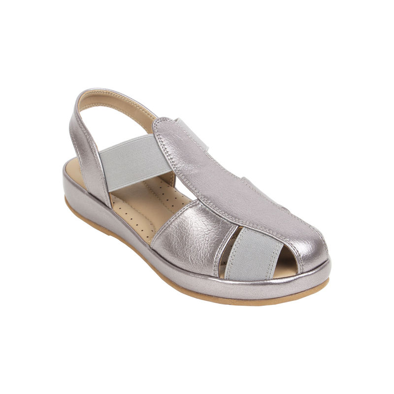 CATWALK Silver Solid Sandals: Buy CATWALK Silver Solid Sandals Online ...