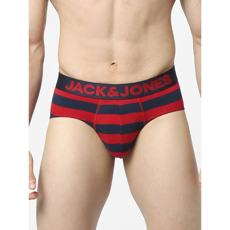 Jack & Jones Red Striped Briefs (S)