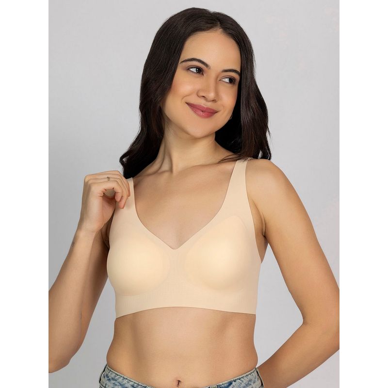 Chelvet Women Seamless Nude Padded Bra (S)