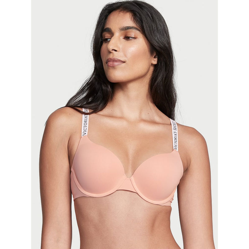 Victoria's Secret Peach Push-Up Perfect Shape T-Shirt Bra (32D)