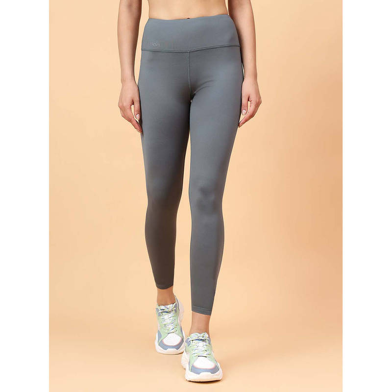 Fitkin Women's Grey Core High Waist Curve Sculpting Tights (S)