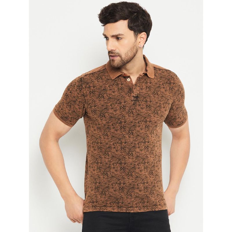 Club York Brown Polo Neck Polo T-Shirt (S)