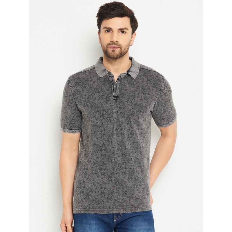 Club York Grey Polo Neck Polo T-Shirt (M)