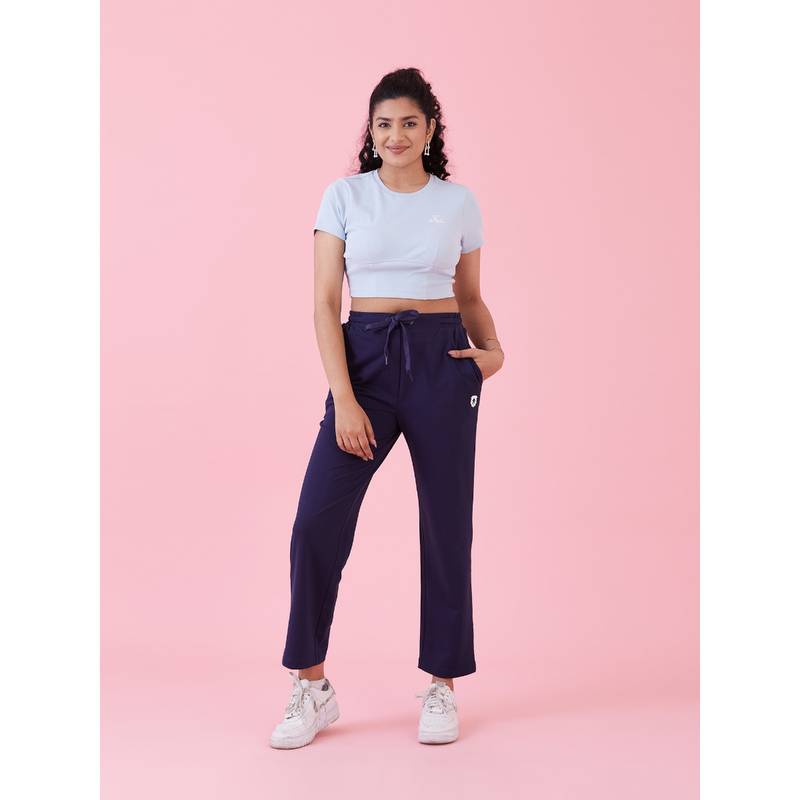 Muvazo Bloom Crop T-Shirt Blue (XS)