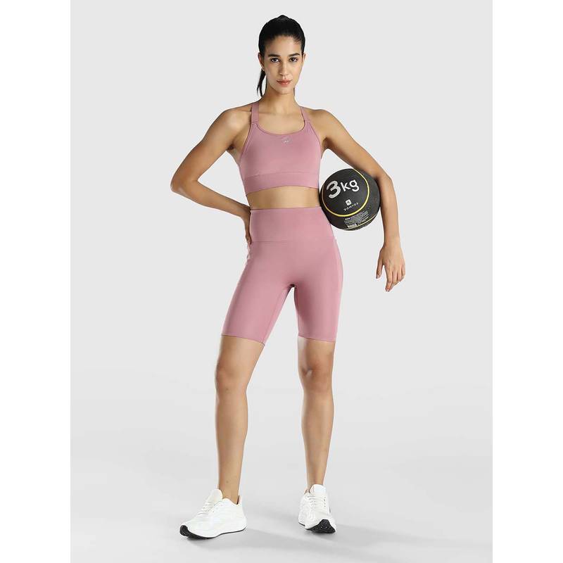 Musclemind Women Teal Cross-Back Sports Bra (XS)