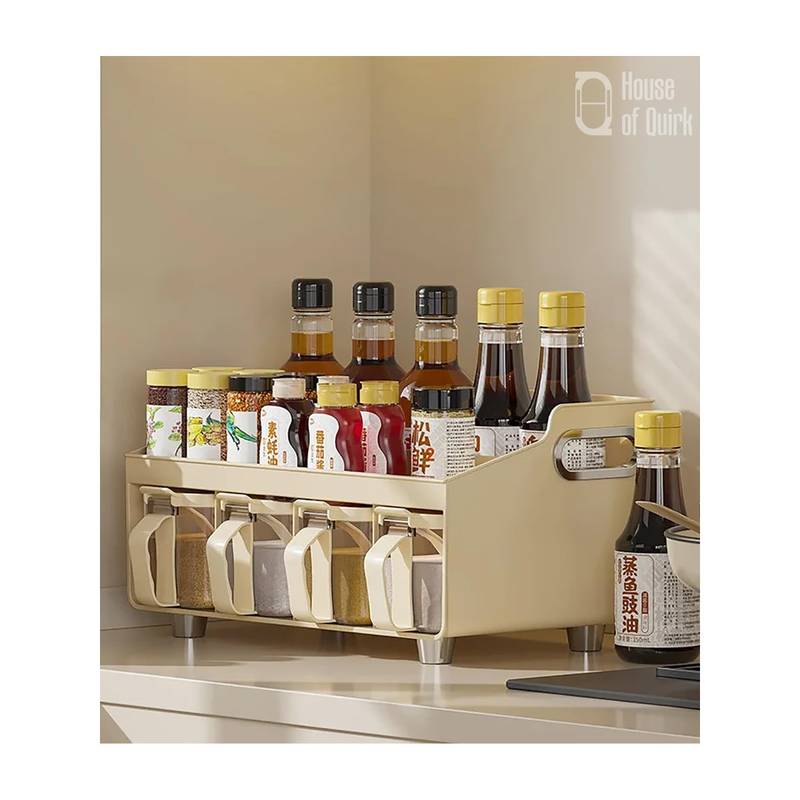 Buy House of Quirk Condiment Rack Holder Household Shelf Jar & Spice ...