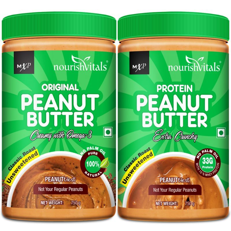 Buy NourishVitals Original Peanut Butter (Creamy) + High Protein Peanut