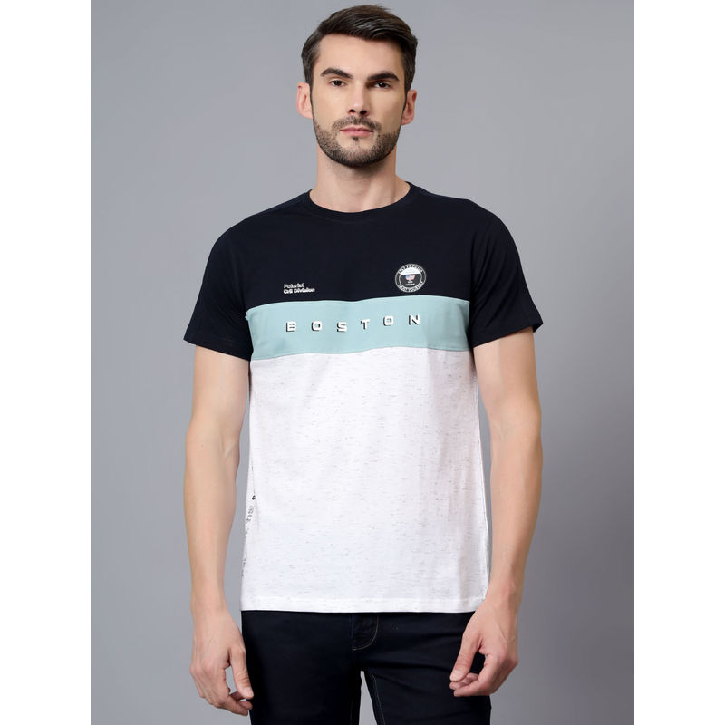 Cantabil Men Multi-Colour Round Neck Half Sleeve T-Shirt (M)