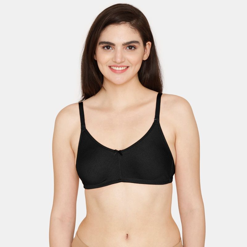 Zivame Beautiful Basics Padded Non Wired 3-4Th Coverage Backless Bra - Black (36C)