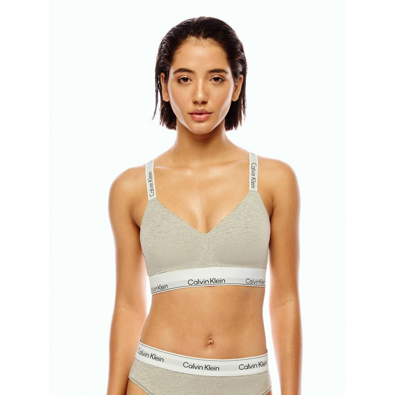 Calvin Klein Women Grey Light Padding Non-Wired T-shirt Bra (M)