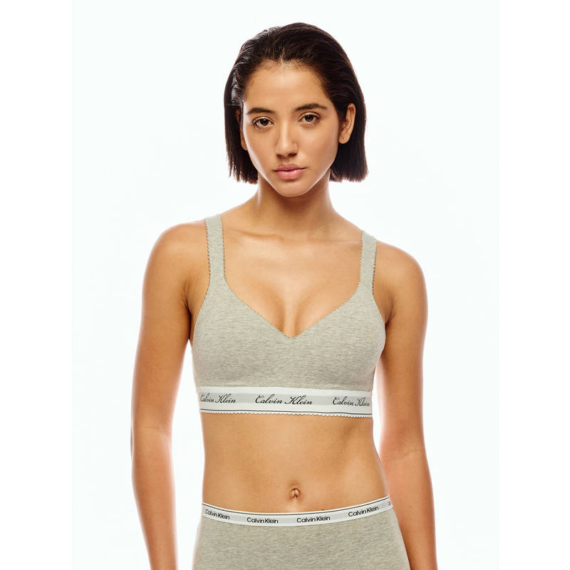 Calvin Klein Women Grey Light Padding Non-Wired T-shirt Bra (L)