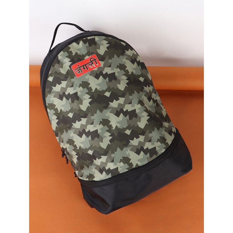 Buy Bewakoof Unisex Black Junglee Camo Backpack Online