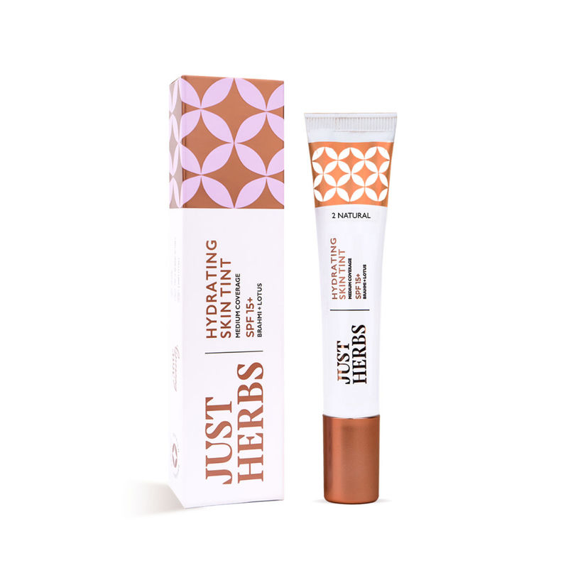 Just Herbs Hydrating Skin Tint Medium Coverage Foundation with SPF 15+ - 2 Natural