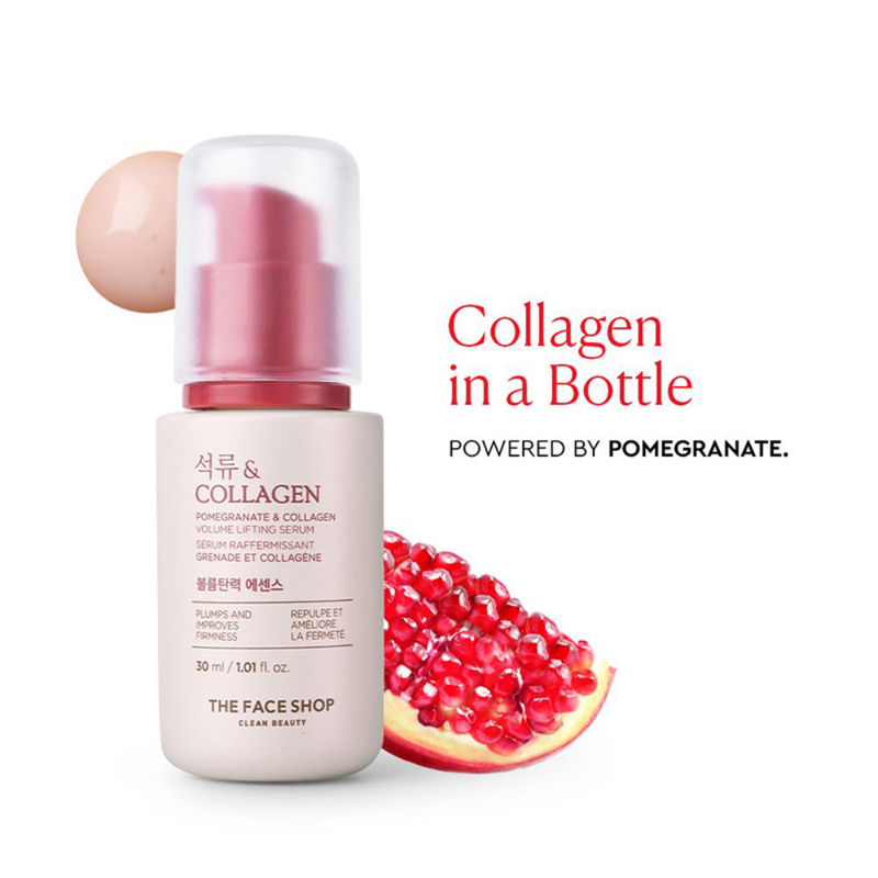 The Face Shop Collagen & Pomegranate Serum with Hyaluronic Acid - #1 Collagen Korean Serum