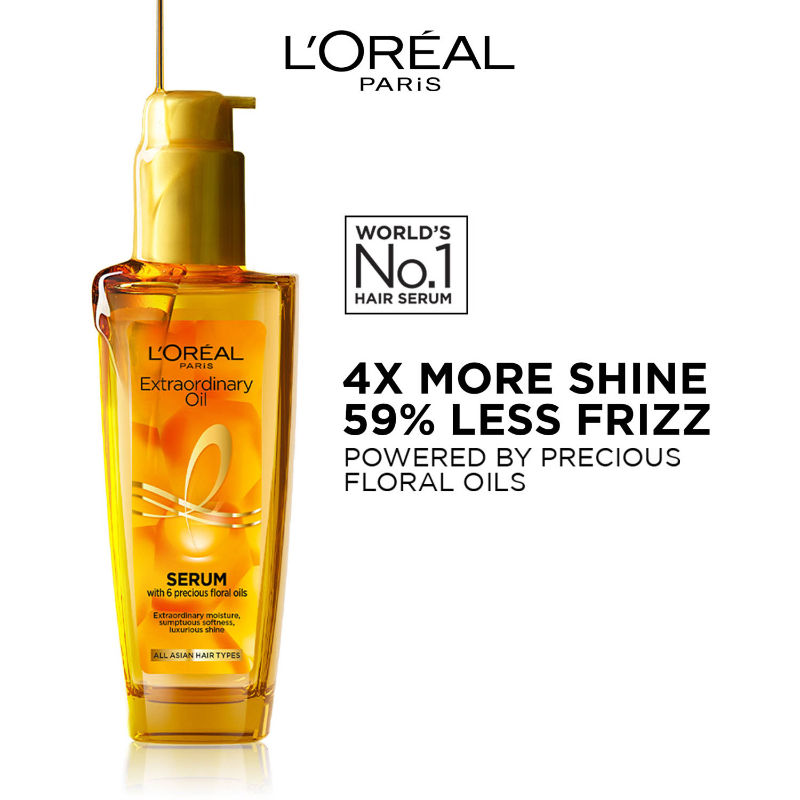 L'Oreal Paris Extraordinary Oil Hair Serum, Anti-Frizz Serum With UV Protection
