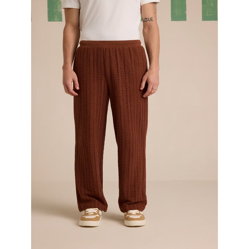 Muvazo Heir'Loom Crochet Brown Pant (XS)