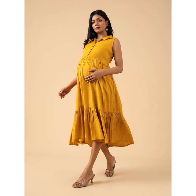 The Mom Store Citrus Bloom Maternity Dress (S)