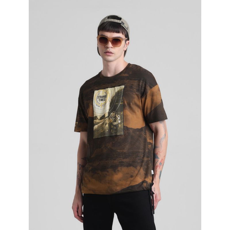Jack & Jones Brown Boxy Fit T-Shirt (M)