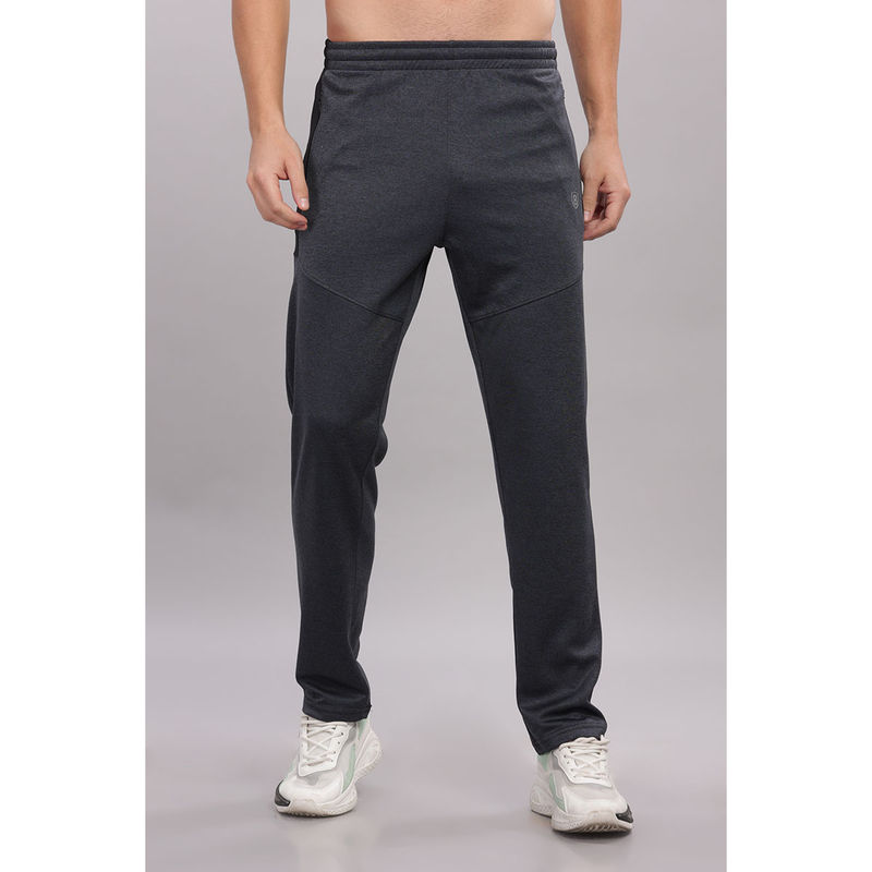 DOMIN8 Grey Men's Sweat Wicking Track Pant with Stretchable Waist Band (L)