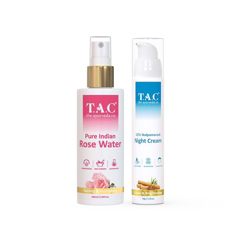 TAC The Ayurveda Co. Rose Water Toner & Anti Aging Night Cream With Natural Retinol Buy TAC