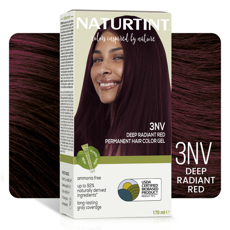 NATURTINT Ammonia Free Permanent Hair Color Hair Color Gel - 3NV Deep Radiant Red