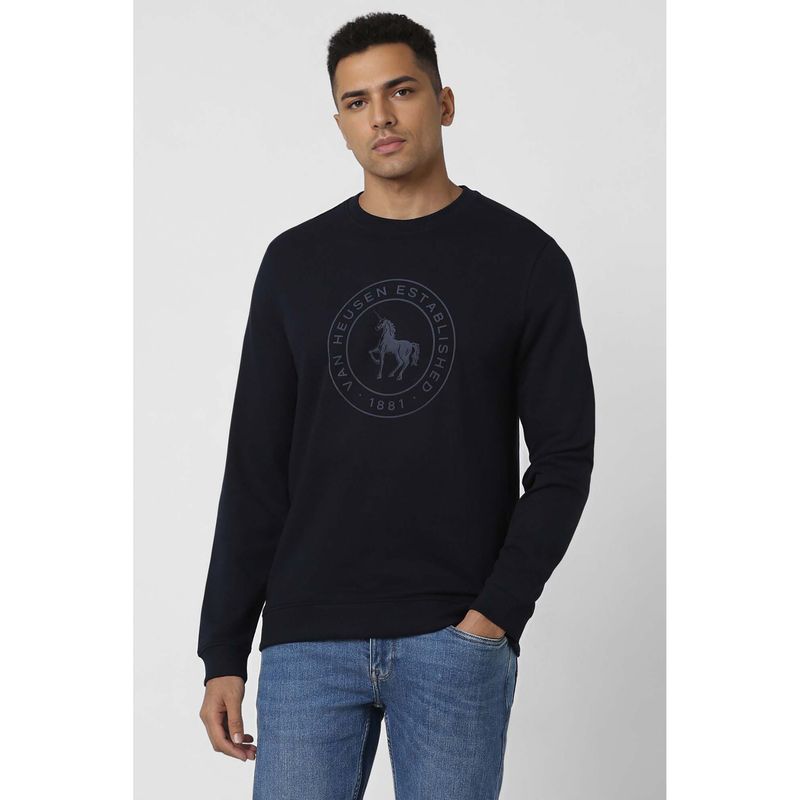 Van Heusen Black Graphic Sweatshirt (L)