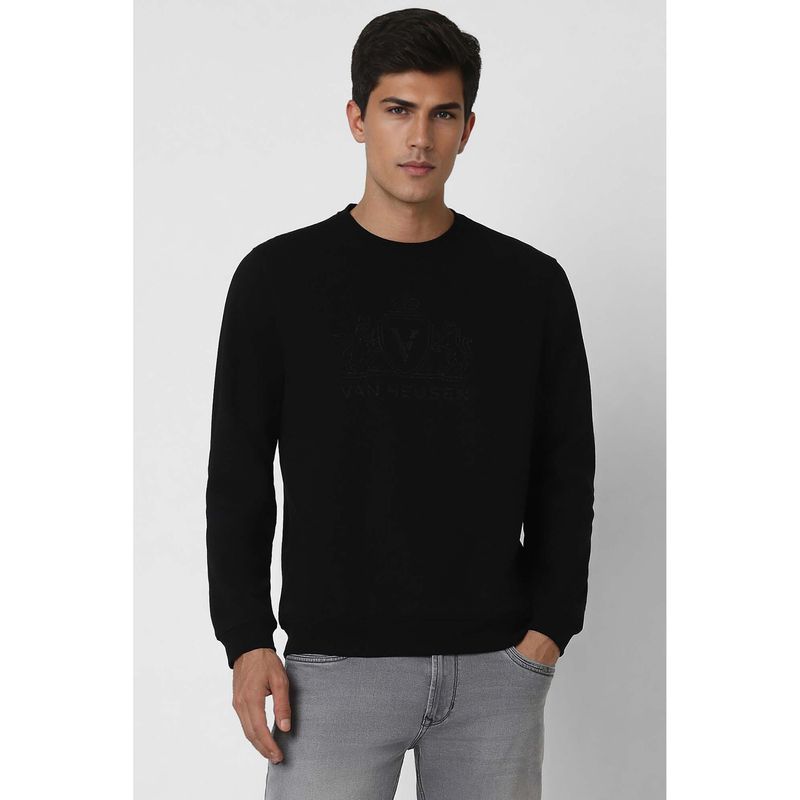 Van Heusen Black Graphic Sweatshirt (S)