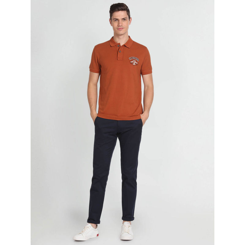 U.S. Polo Assn. Denim Co. Cotton Solid Polo T-Shirt (M)