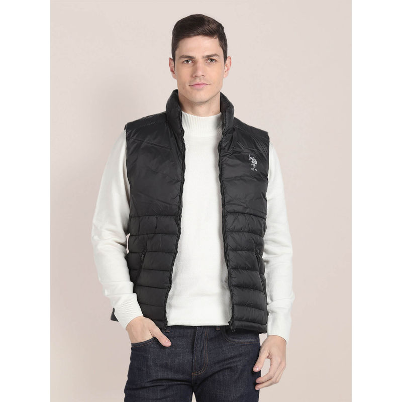 U.S. POLO ASSN. Concealed Hood Sleeveless Jacket (M)