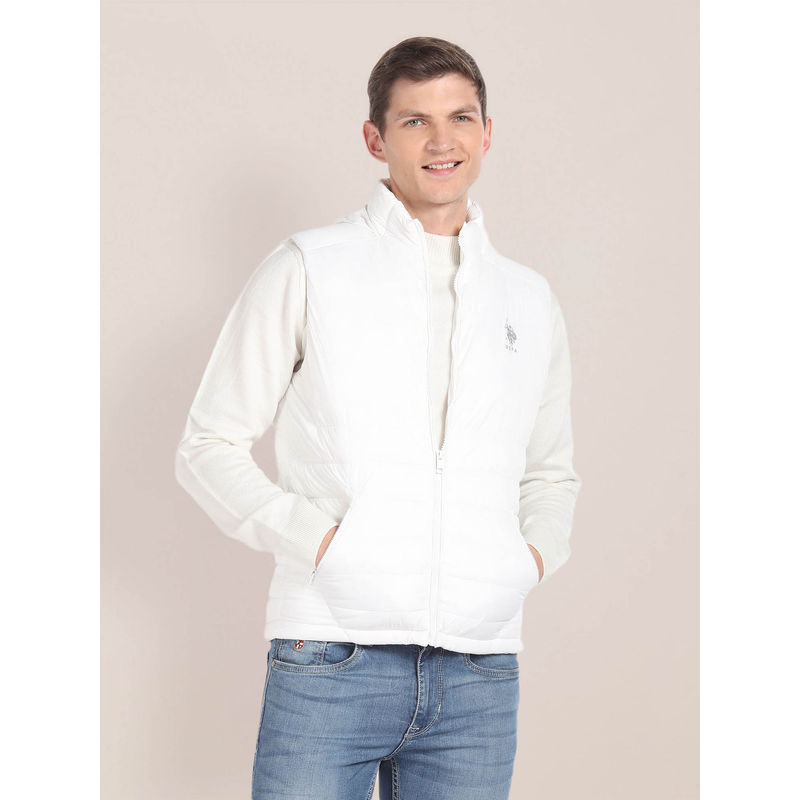 U.S. POLO ASSN. Concealed Hood Sleeveless Jacket (XL)