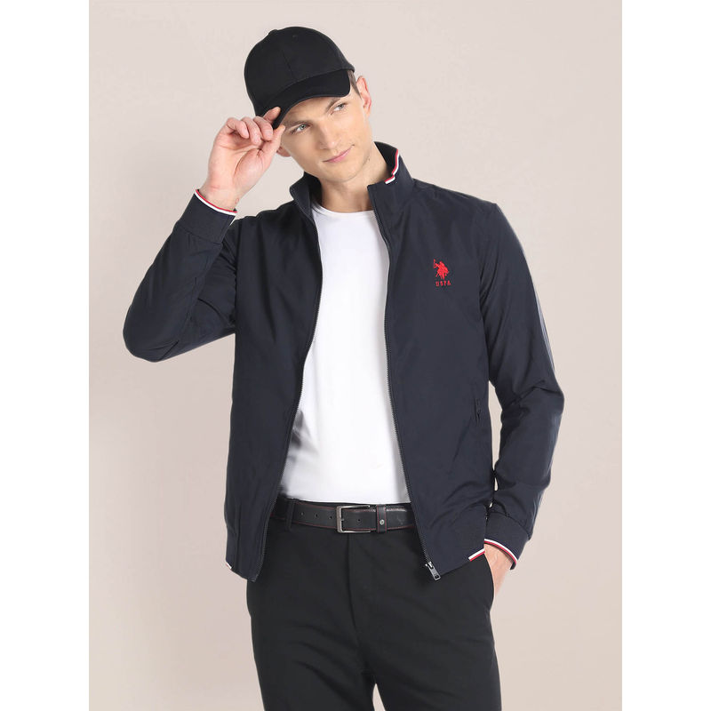 U.S. POLO ASSN. High Neck Long Sleeve Casual Jacket (2XL)