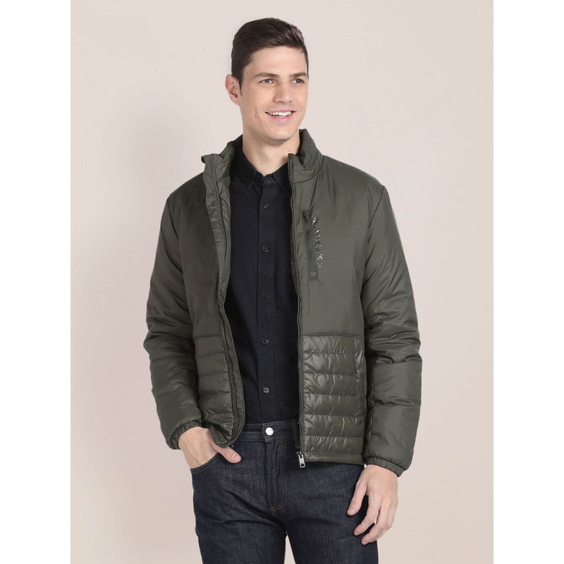 U.S. POLO ASSN. Solid Zip Up Puffer Jacket (M)