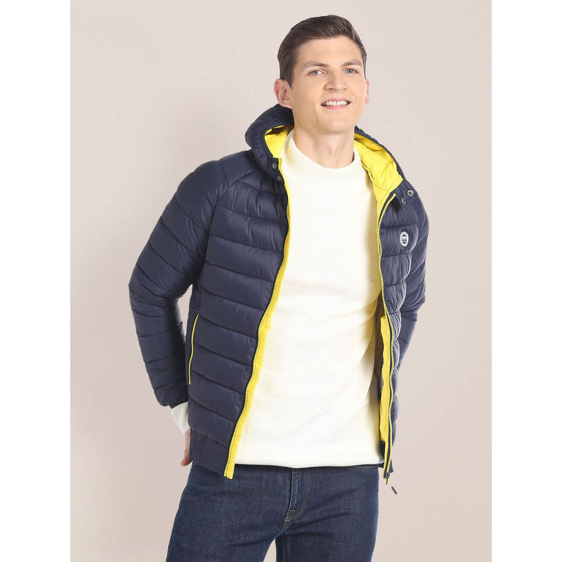 U.S. POLO ASSN. Solid Hooded Puffer Jacket (L)