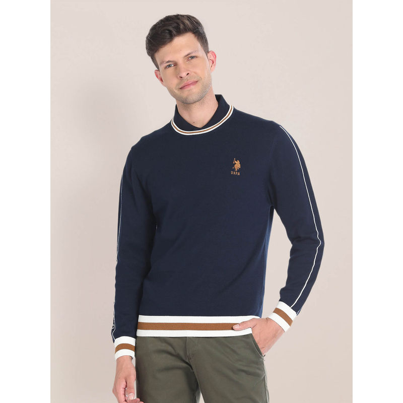U.S. POLO ASSN. Crew Neck Solid Sweater (S)