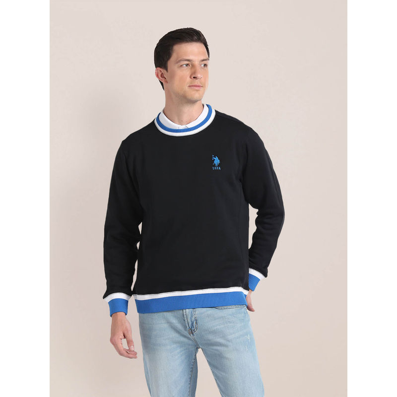 U.S. POLO ASSN. Crew Neck Solid Sweatshirt (S)