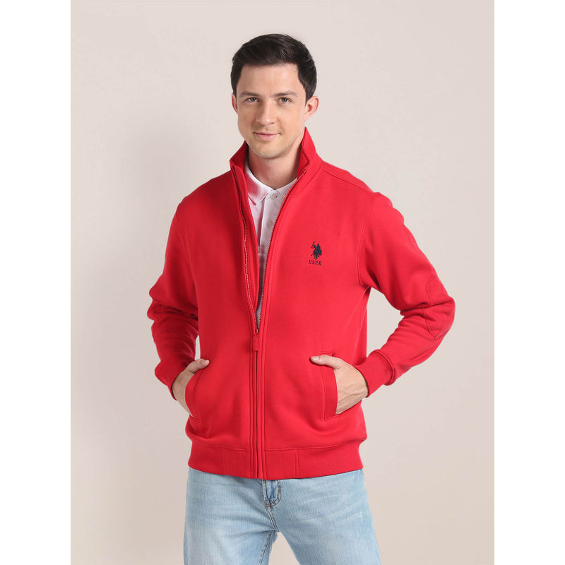 U.S. POLO ASSN. High Neck Solid Sweatshirt (M)