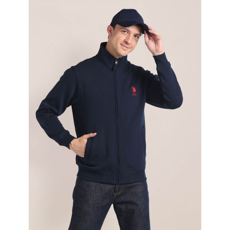 U.S. POLO ASSN. High Neck Solid Sweatshirt (2XL)